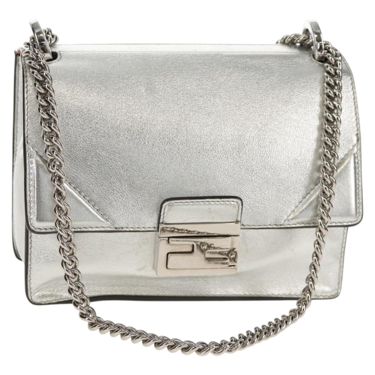 Fendi Kan U Shoulder Bag silver