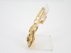 Chanel Clover Round Clip-On Earrings Metal