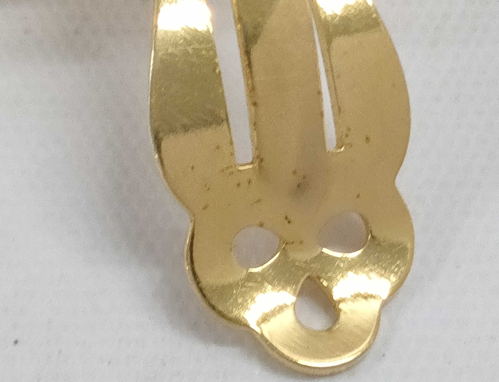 Chanel Vintage Round Clip-On Earrings Metal with Faux Pearl