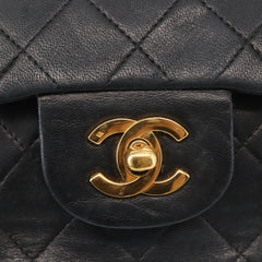 Chanel Vintage Square Classic Double Flap Bag Quilted Leather