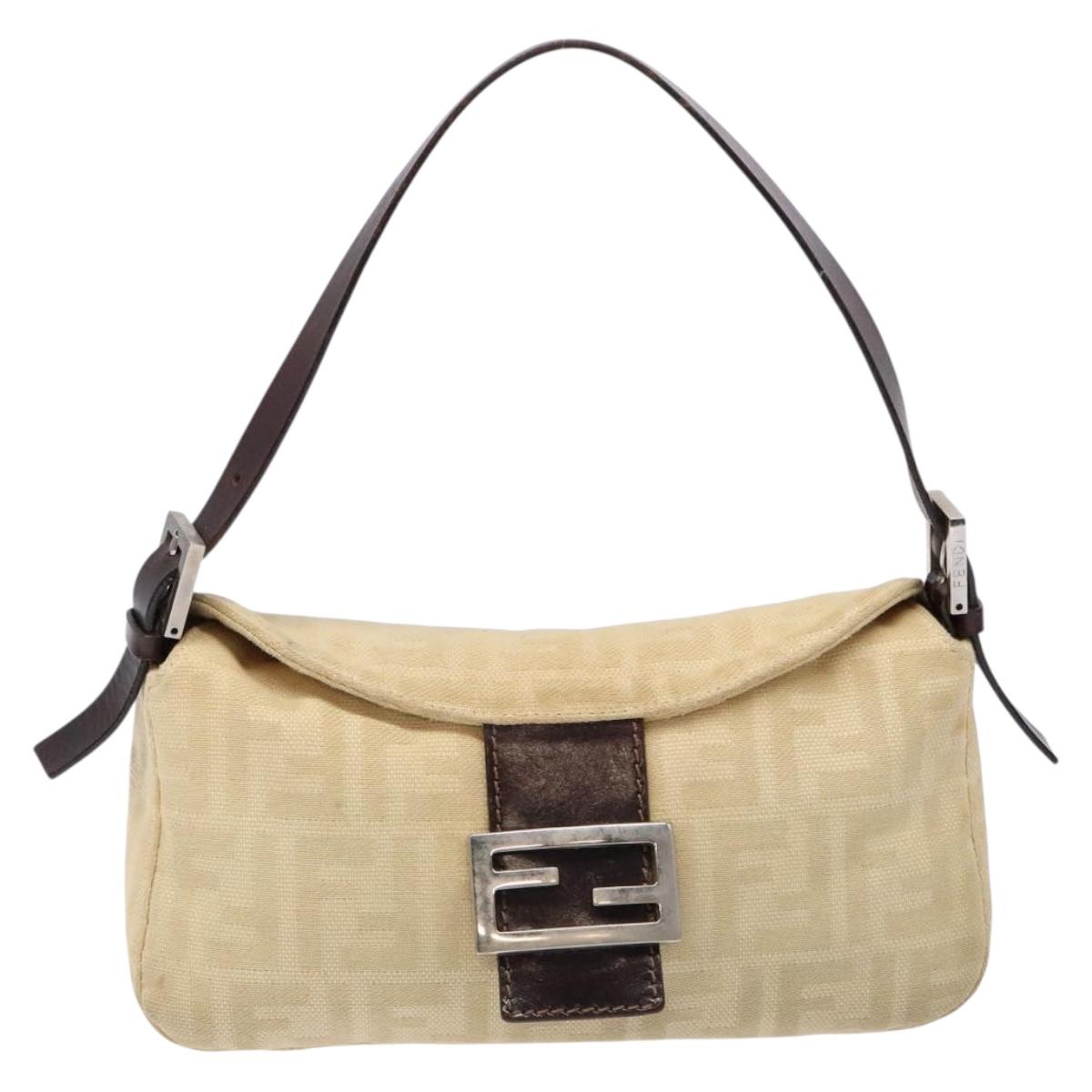Fendi Mamma Baguette Shoulder Bag Canvas