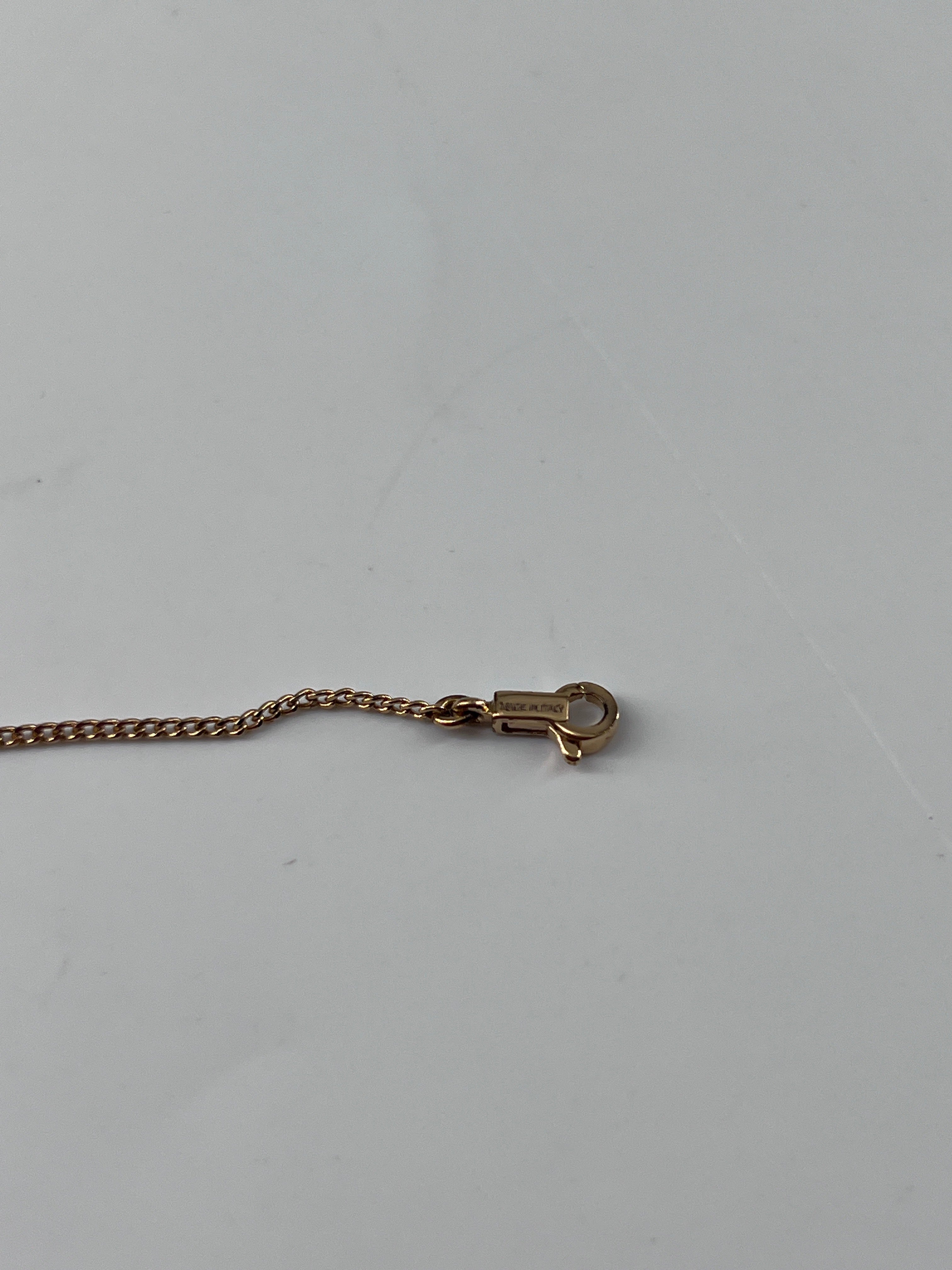 Celine Vintage Triomphe Logo Charms Bracelet Metal with Resin and Crystals