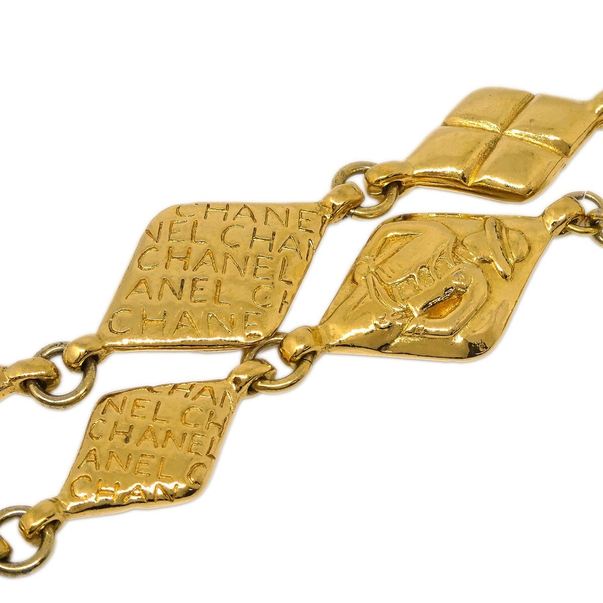 Chanel Mademoiselle Pendant Necklace Gold-plated