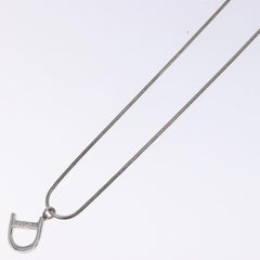 Christian Dior D logo Pendant Necklace Metal