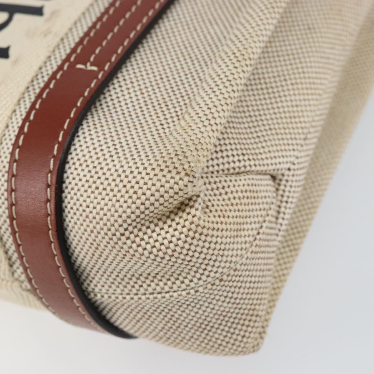 Chloe Woody Convertible Tote Canvas with Leather