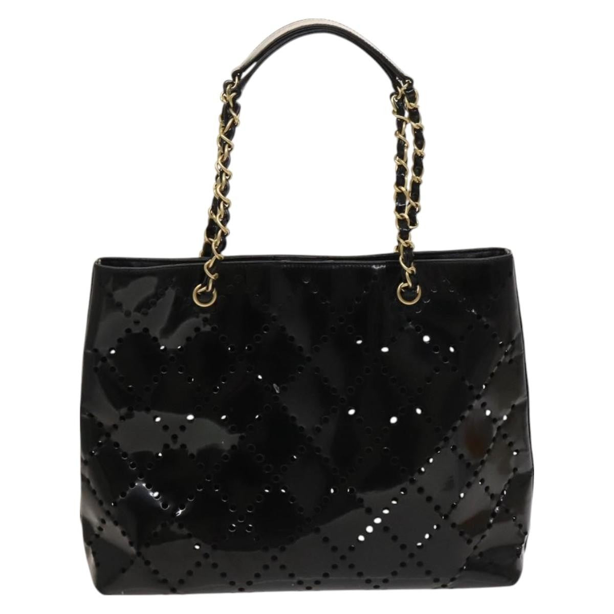 Chanel CC Chain Tote Perforated Patent