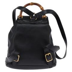 Gucci Vintage Bamboo Backpack Leather
