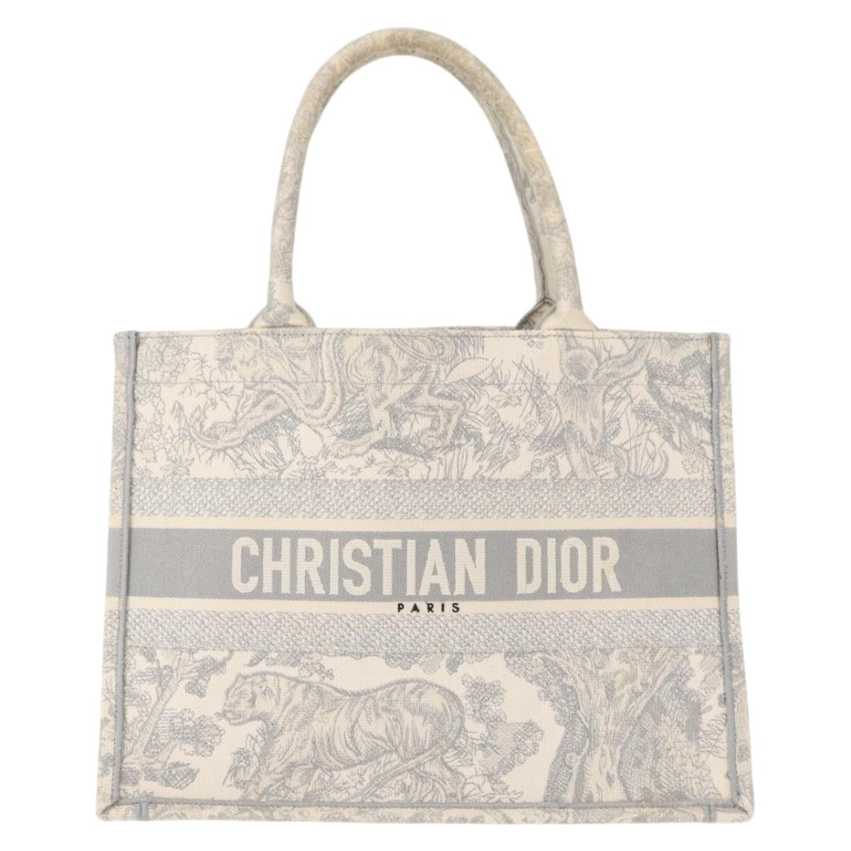 Christian Dior Book Tote Embroidered Canvas