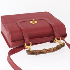 Gucci Vintage Bamboo Handle Bag Leather