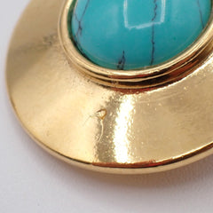 Chanel Vintage CC Round Button Clip-On Earrings Metal