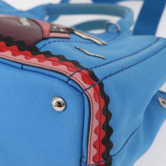 Prada Canapa Convertible Tote Canvas with Applique