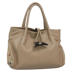 Burberry Horn Toggle Tote Leather