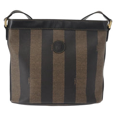 Fendi Pequin Shoulder Bag Canvas