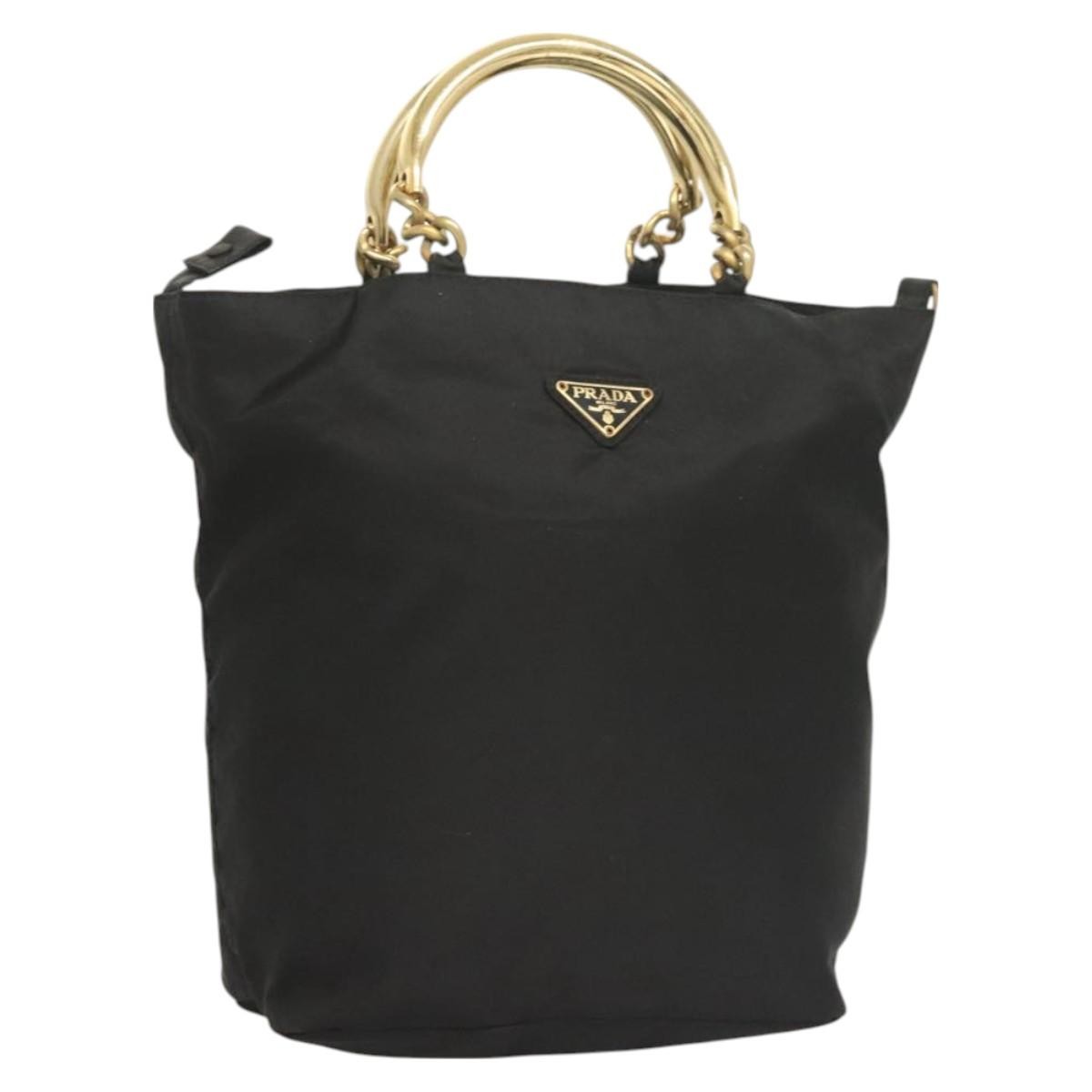 Prada Metal Handles Tote Tessuto