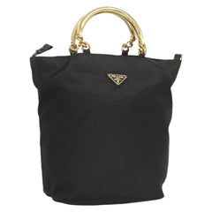 Prada Metal Handles Tote Tessuto