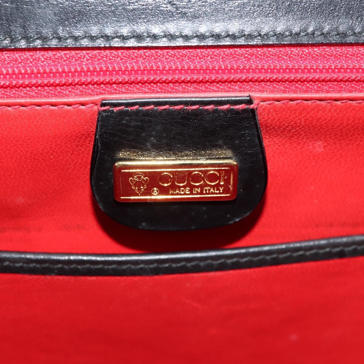 Gucci Vintage Convertible Bamboo Top Handle Bag Leather