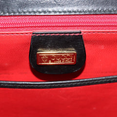 Gucci Vintage Convertible Bamboo Top Handle Bag Leather