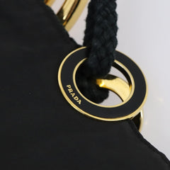 Prada Convertible Metal Handle Satchel Quilted Tessuto