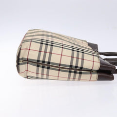 Burberry Nova Check Tote Canvas and Leather