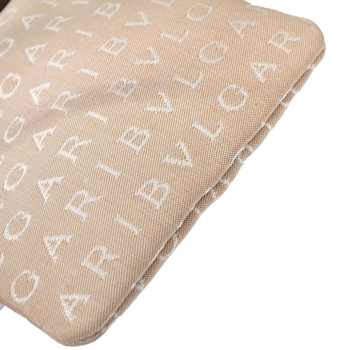 Bvlgari Logomania Shoulder Bag Canvas with Leather