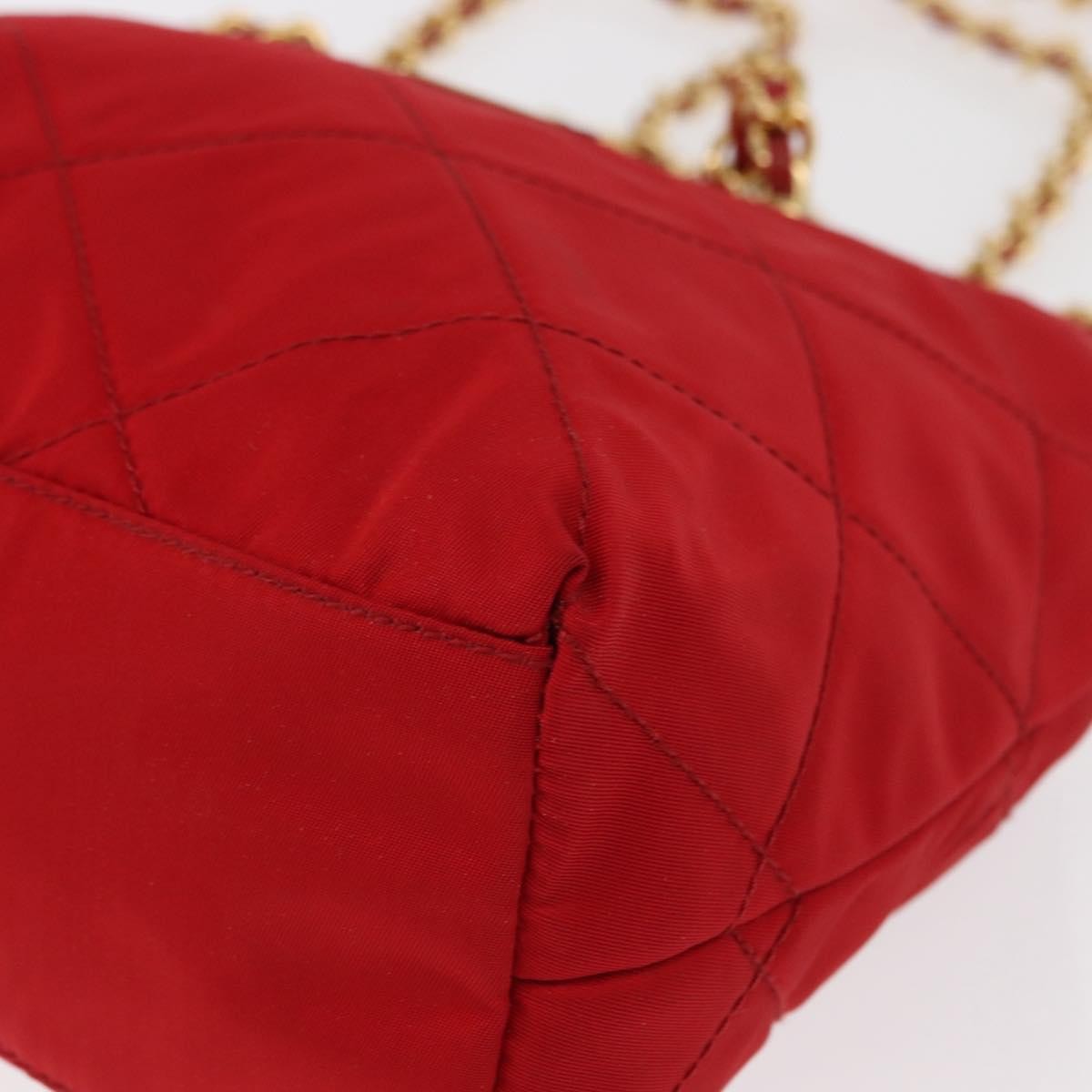 Prada Chain Shoulder Bag Quilted Tessuto