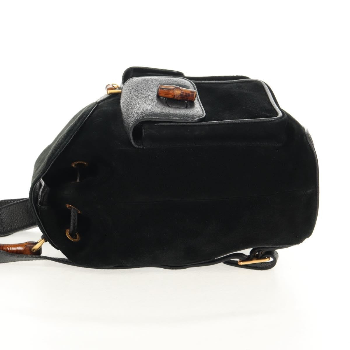 Gucci Vintage Bamboo Backpack Suede