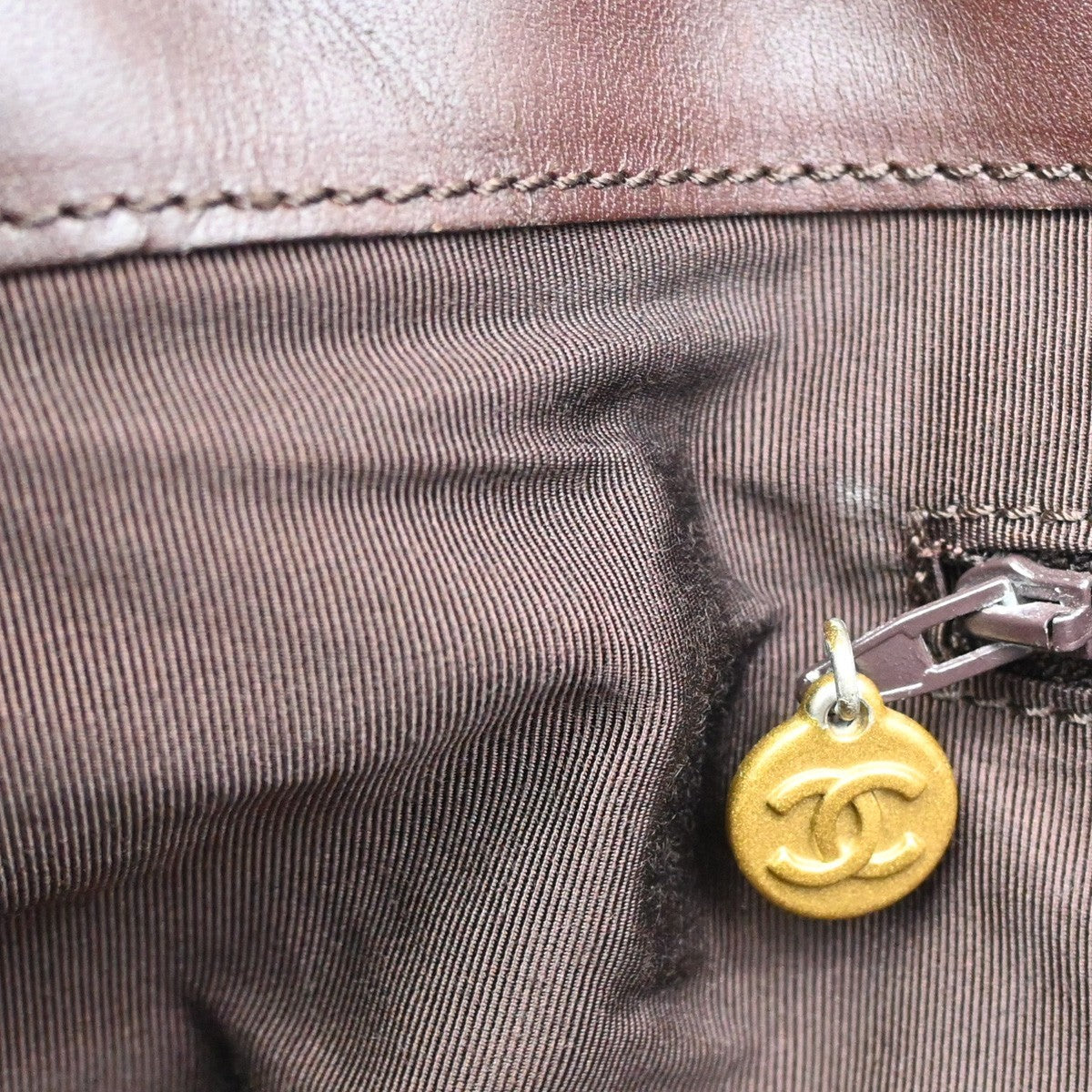 Chanel Vintage CC Tote Canvas with Leather