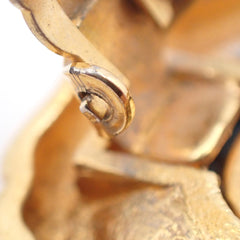 Chanel Vintage CC Round Button Clip-On Earrings Metal