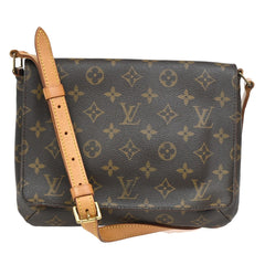 Louis Vuitton Musette Tango Handbag Monogram Canvas