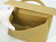 Chanel Coco Top Handle Bag Quilted Caviar