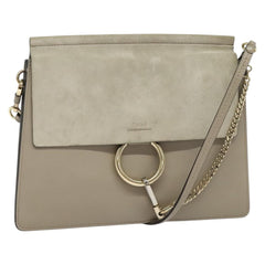 Chloe Faye Shoulder Bag Leather and Suede