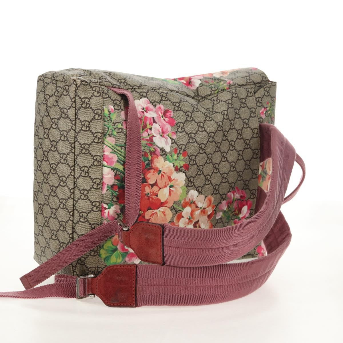 Gucci Buckle Backpack Blooms Print GG Coated Canvas