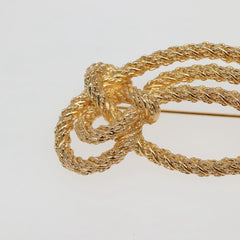 Christian Dior Vintage Logo Bow Safety Pin Brooch Metal