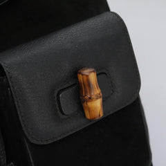 Gucci Vintage Bamboo Backpack Suede