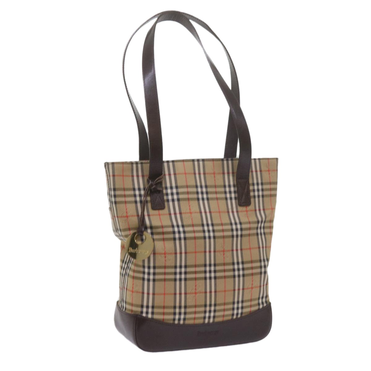 Burberry Nova Check Tote Leather