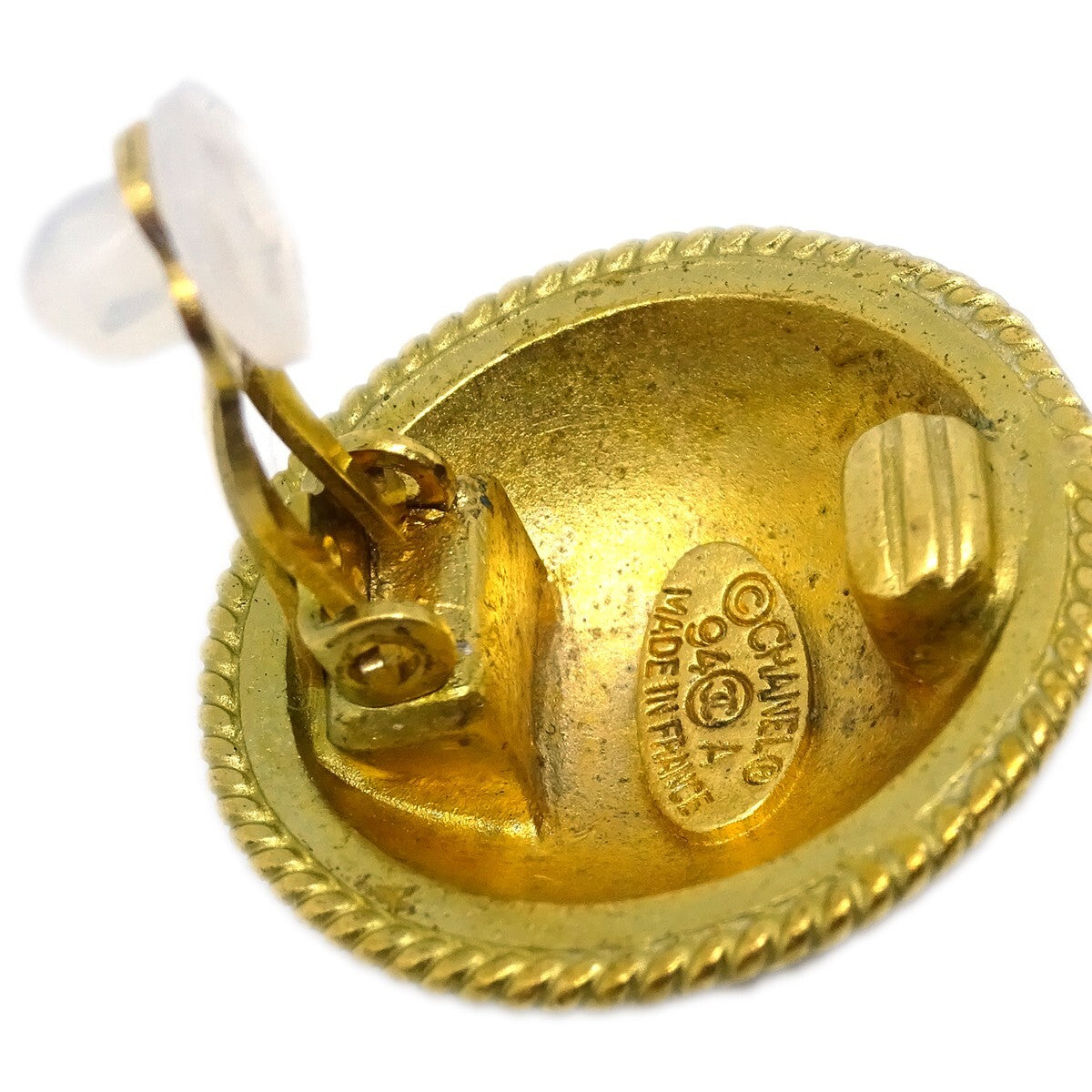 Chanel CC Round Earrings Metal