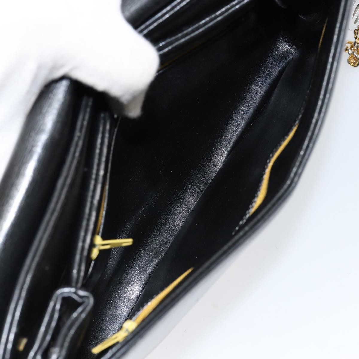 Christian Dior Vintage Chain Flap Shoulder Bag Leather