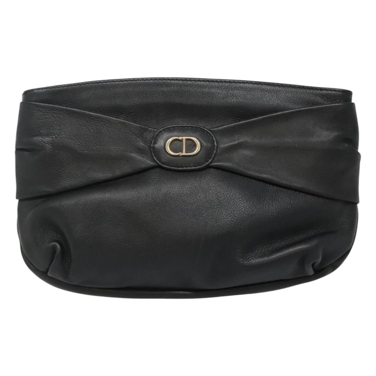 Christian Dior CD Zip Pouch Leather