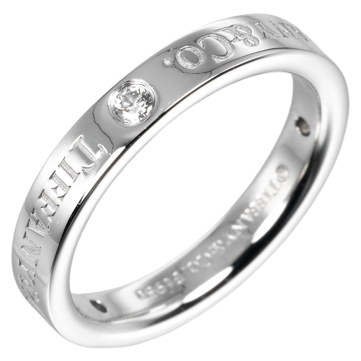Tiffany & Co. Flat Ring Platinum / 3P Diamond