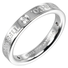 Tiffany & Co. Flat Ring Platinum / 3P Diamond