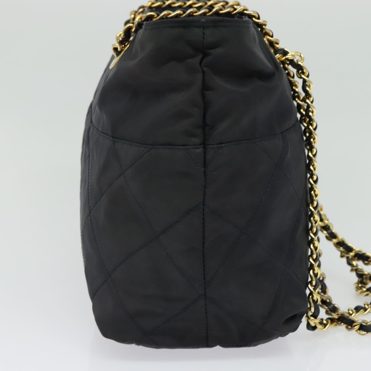 Prada Chain Shoulder Bag Quilted Tessuto
