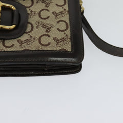 Celine C Sulky Shoulder bag Canvas and Leather