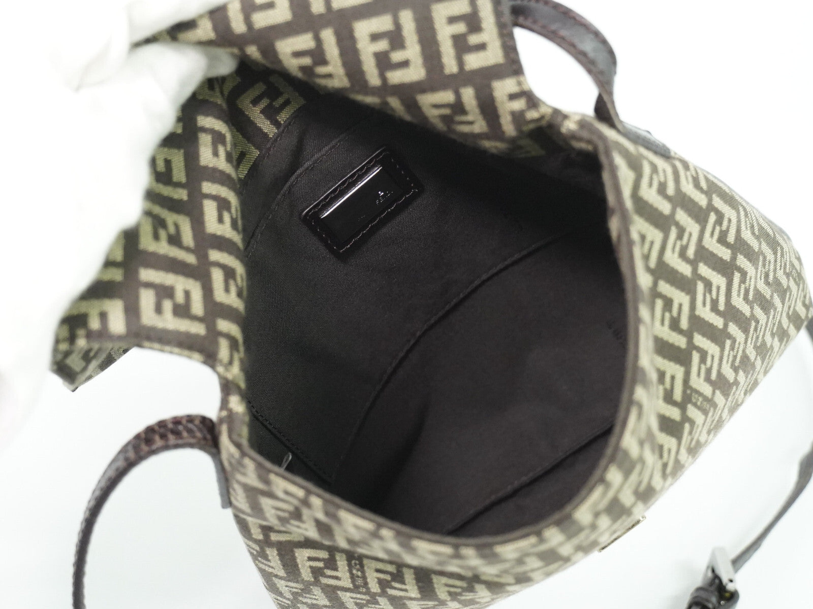 Fendi Mamma Baguette Shoulder Bag Canvas