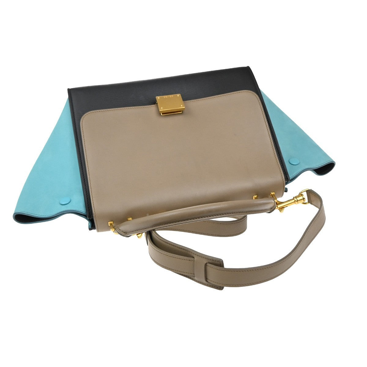 Celine Tricolor Trapeze Bag Leather