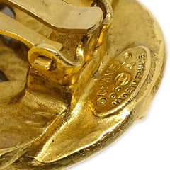 Chanel Clover Round Clip-On Earrings Metal