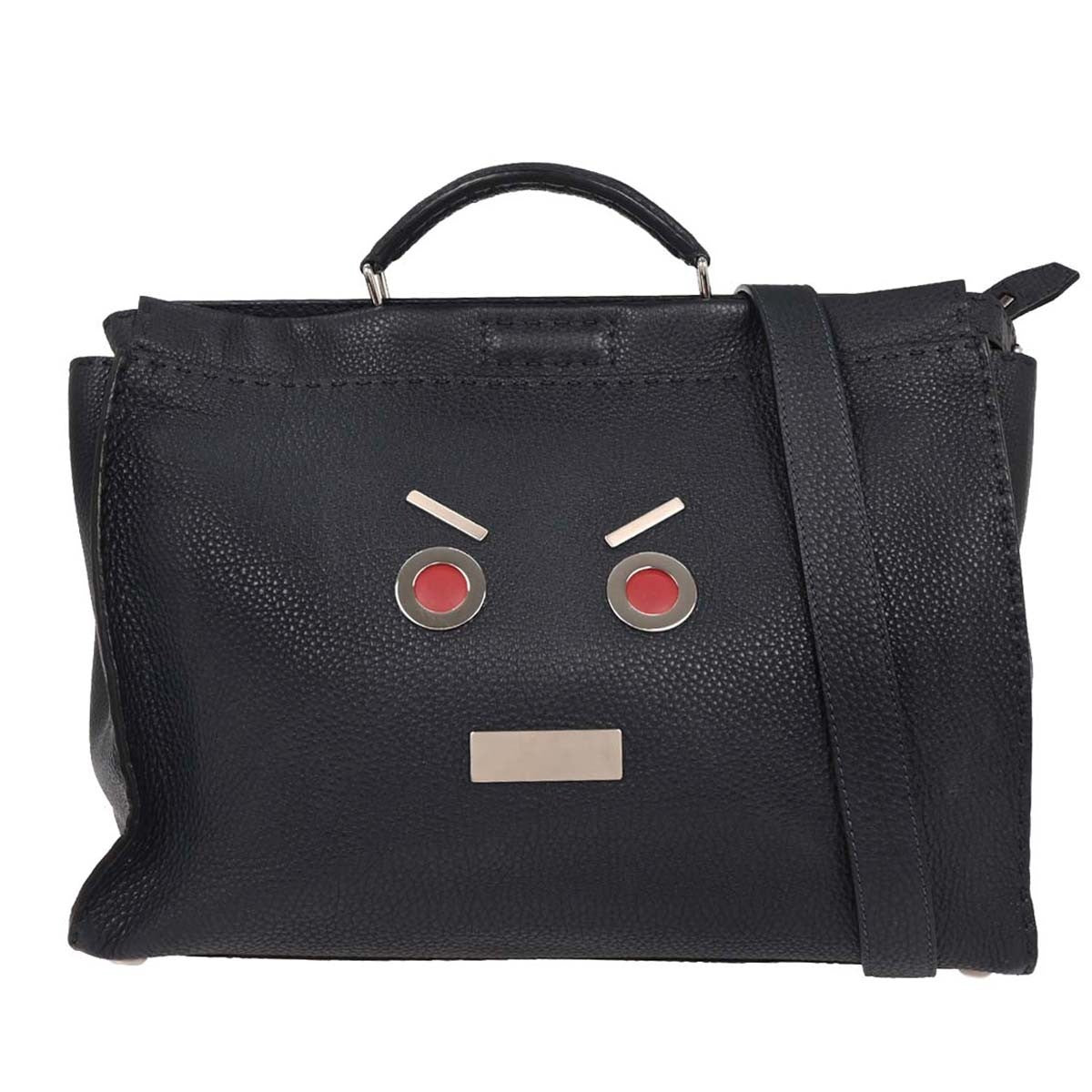 Fendi Faces Selleria Peekaboo Bag Leather