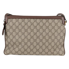 Gucci Ophidia Zip Shoulder Bag GG Coated Canvas