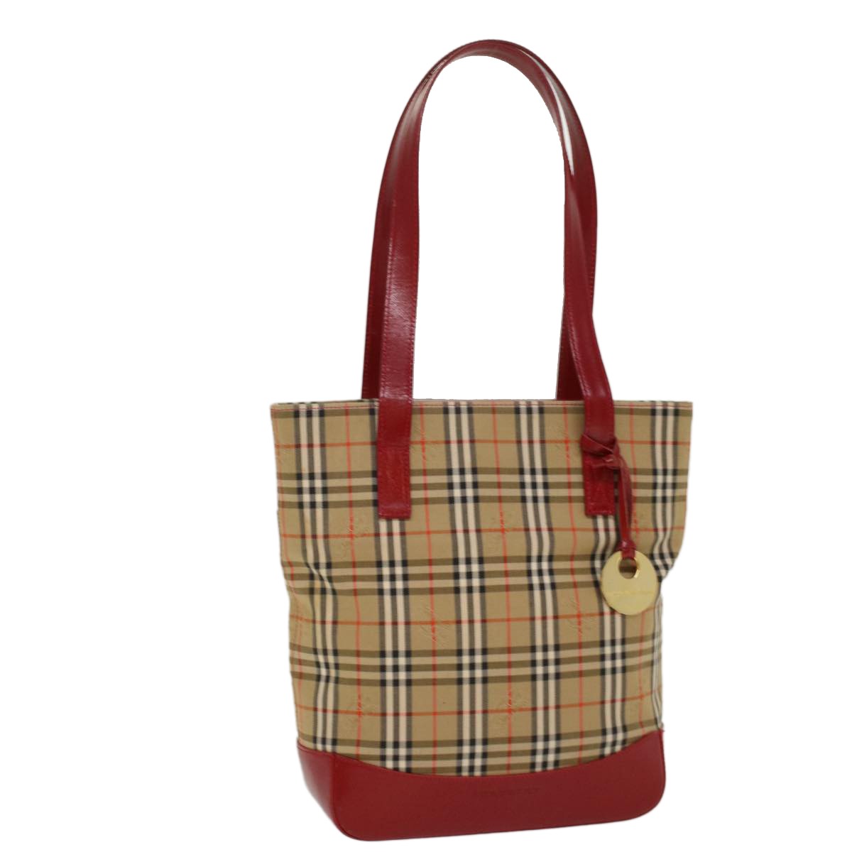 Burberry Nova Check Tote Nylon and Leather