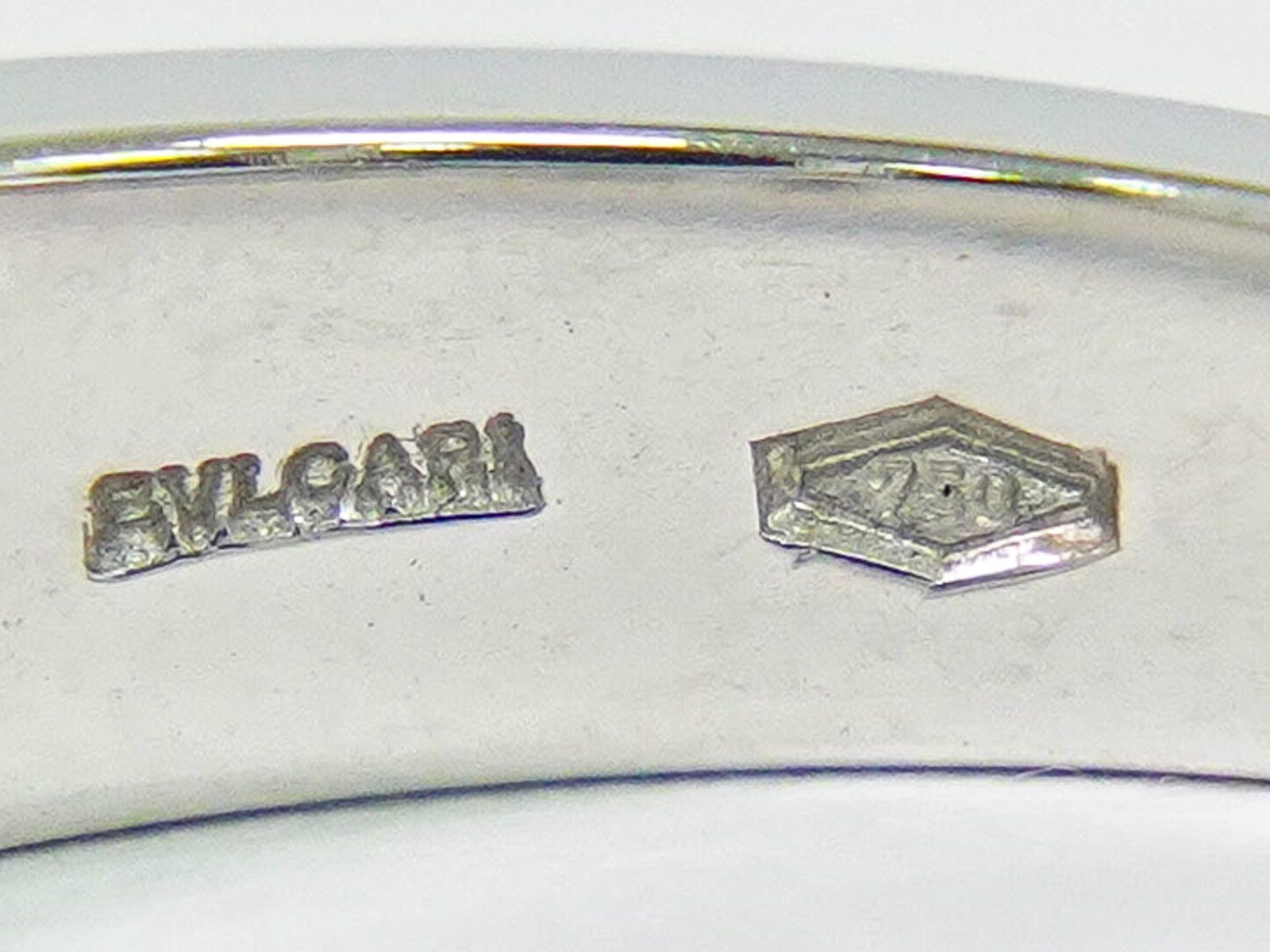 Bvlgari B.Zero1 Element Dangle Charm Ring 18K White Gold with Diamond