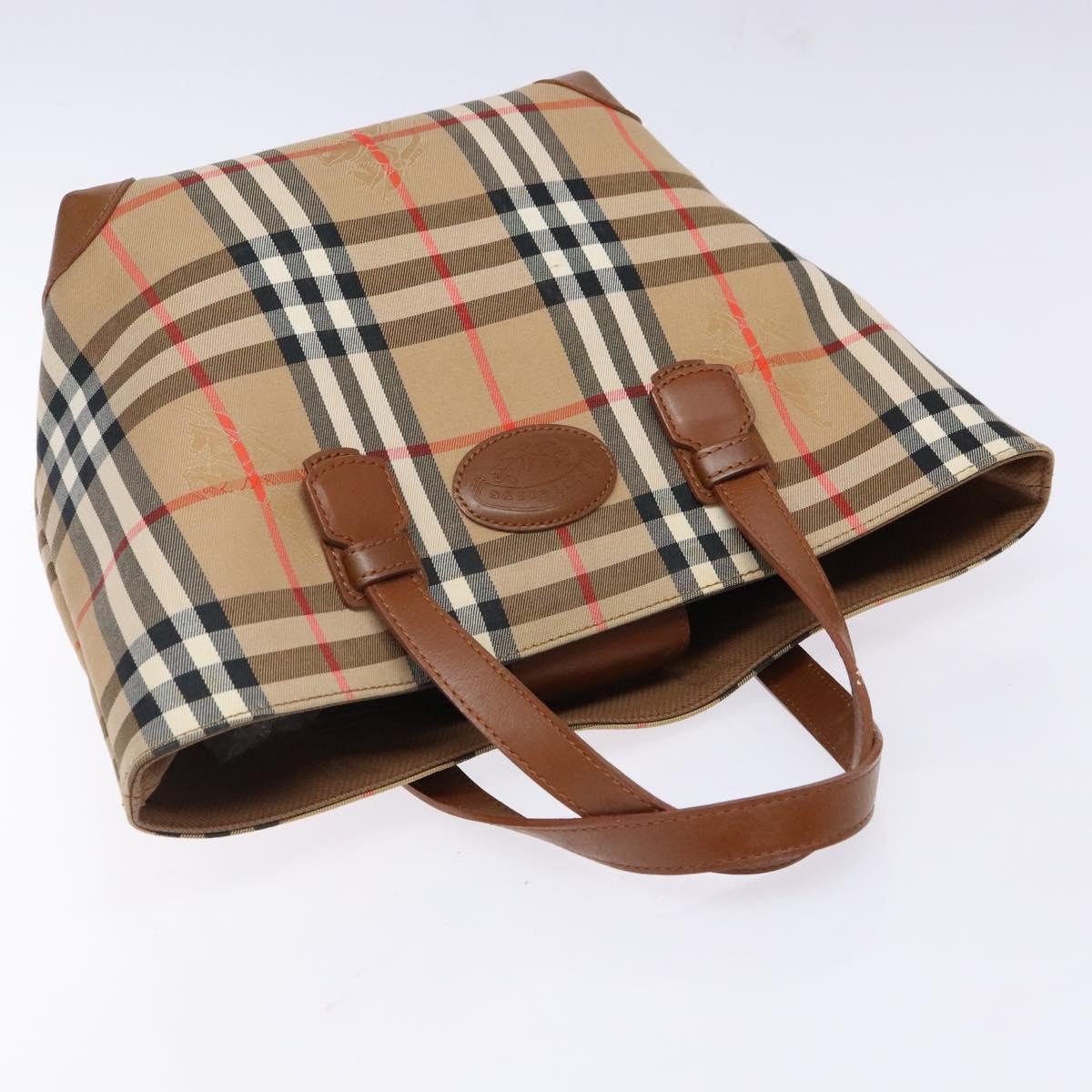 Burberry Nova Check Tote Canvas and Leather